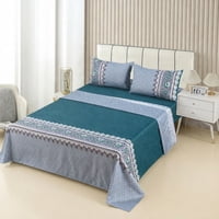 Genérico - Juego De Sabanas 100% Algodón Super King + 1 Funda Para Almohada 50X70Cm