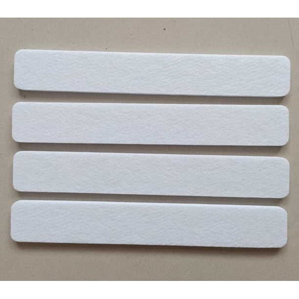 Xiao Hua 4 piezas de 13 × 2 pulgadas, blancas: pegatinas de fieltro desmontables para pared, reutilizables y ecológicas, ideales para paredes con fotos y decoración de oficinas.