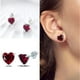 thumbnail image 5 of Aros Pegados Corazónen Circonita Roja, Plata 925, Amor, 5 of 5
