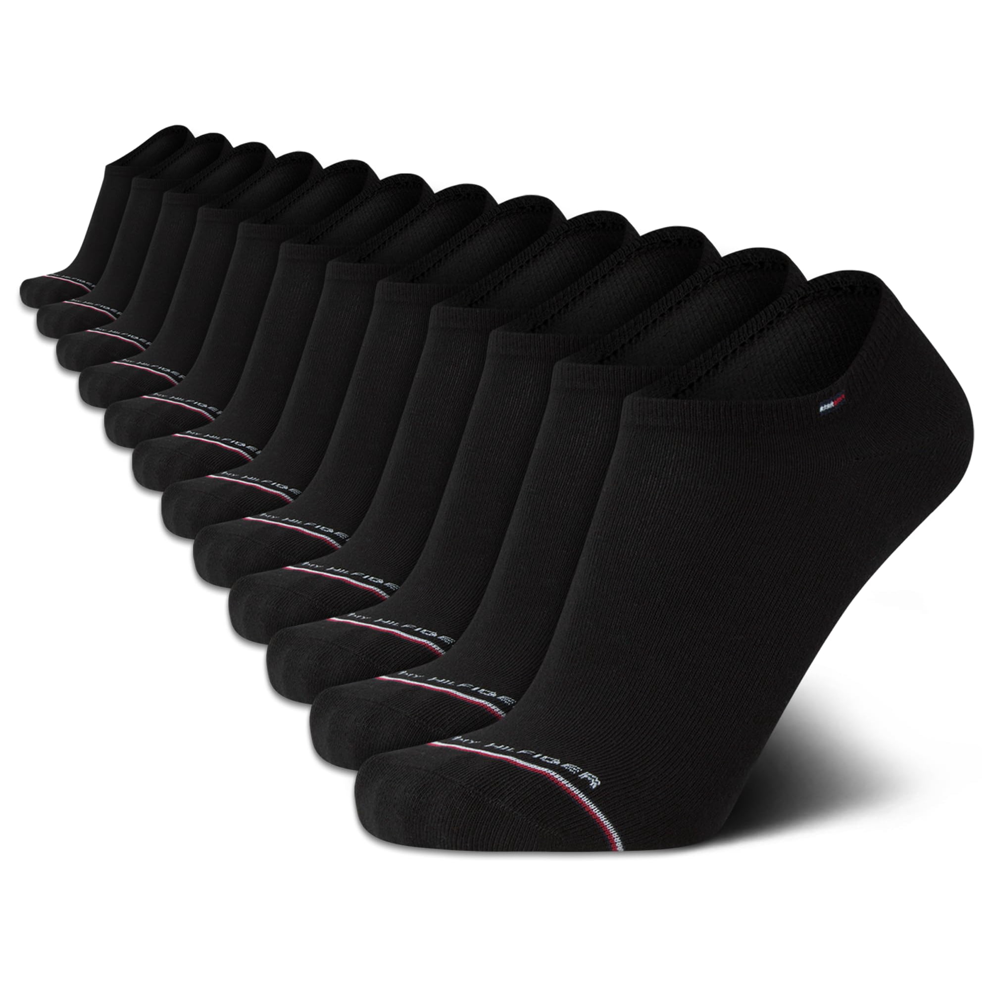 Calcetines Tommy Hilfiger Cushion Comfort Athletic Para Hombre, Paquete De 12
