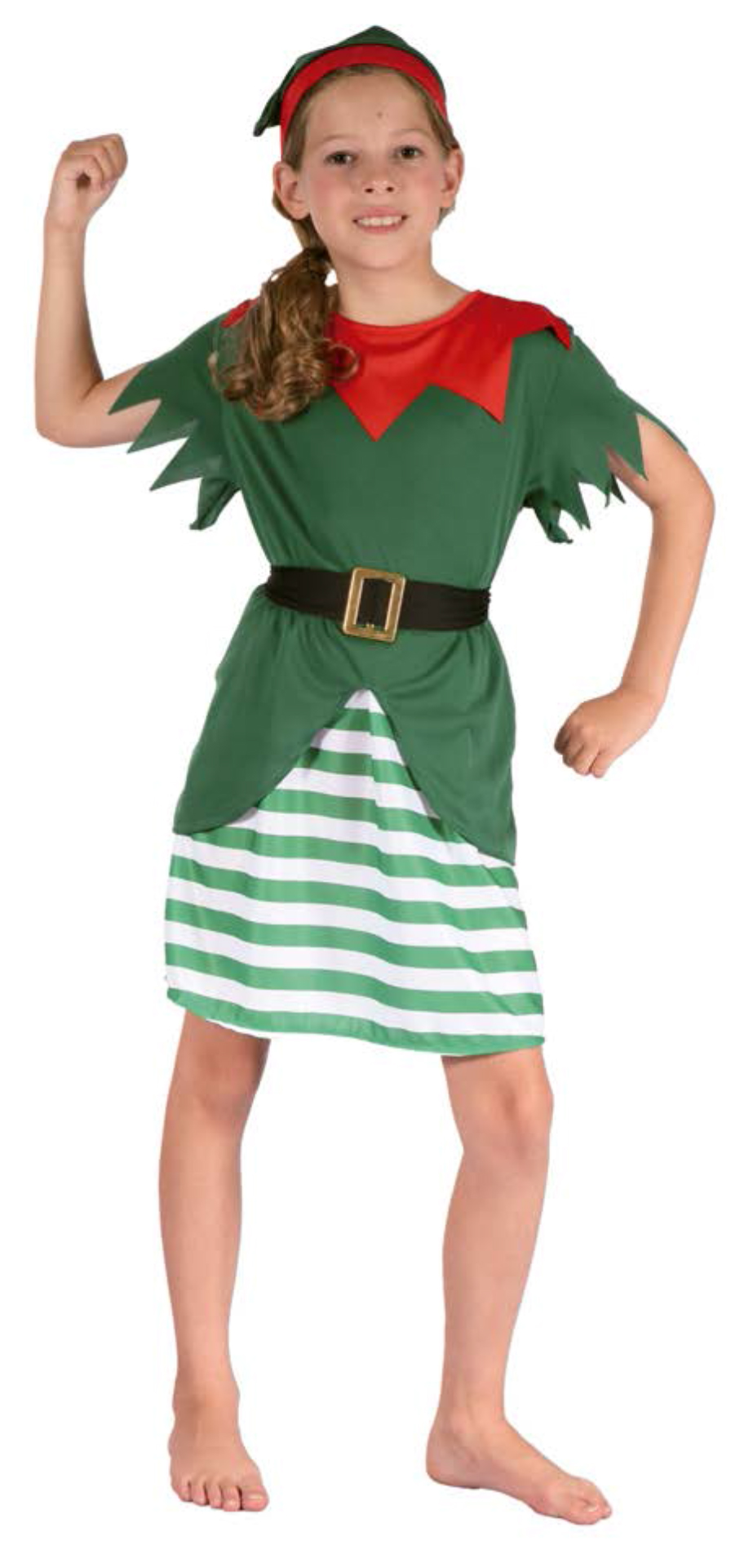 Tododisfraceschile - Disfraz Duende Navidad Niña Talla 7 A 10 Años