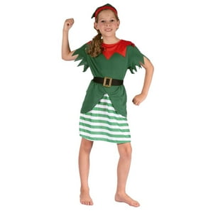 Tododisfraceschile - Disfraz Duende Navidad Niña Talla 11 - 14 Años