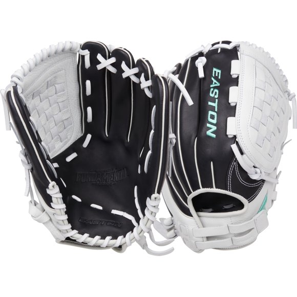 Guante de Softbol Easton 32 cm (Lanzador zurdo) con Red Tipo Cesta Negro/Menta