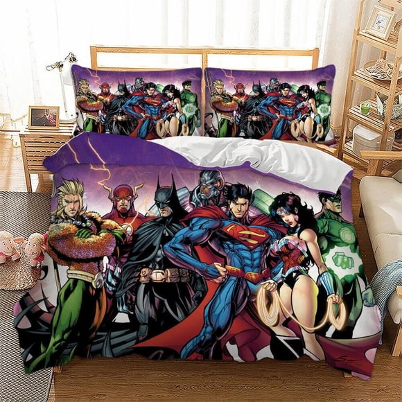 The Avengers Thanos Quilt Duvet Cover Set Soft Comforter Cover3-Piece Bedding Set