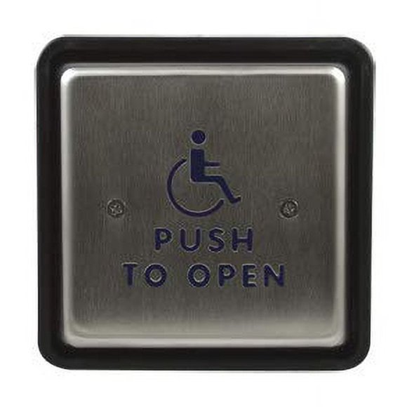 Placa de Empuje Cuadrada BeA de 11,4 cm en Acero Inoxidable ADA