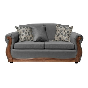 América Decora - Sofá Con Resorte Estructural Grand Santi Chenille 3 Personas Gris X