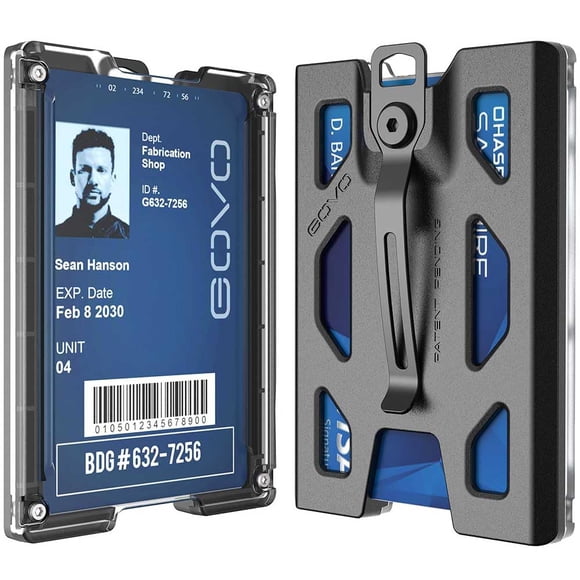 Funda para insignias y cartera GOVO T4, policarbonato duradero, negro