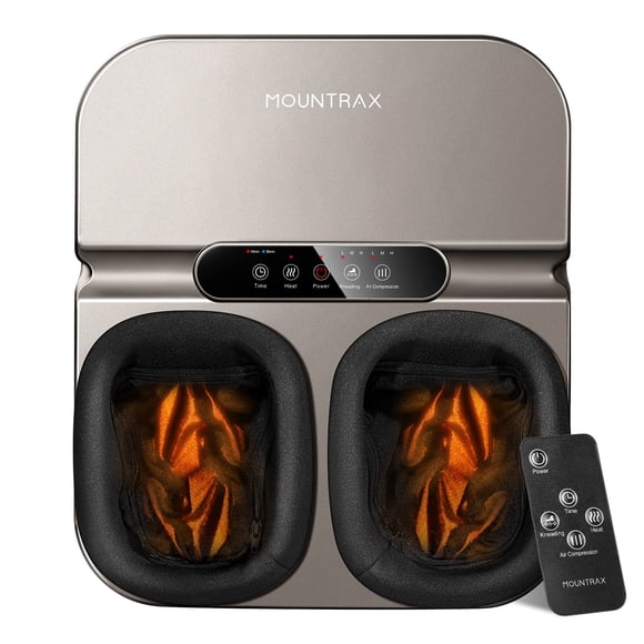 Masajeador de pies MOUNTRAX con control remoto Heat Shiatsu gris
