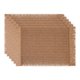 thumbnail image 1 of Juego de 6 Manteles Individuales de Casa de Campo para Decoración de Mesa de Comedor Interior Lavable con Flecos Café 17.7*11.8 pulgadas, 1 of 6