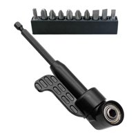 Magideal - Portabrocas Negro Destornillador Accesorios Broca En Ángulo Eje Hexagonal Controlador De Ángulo Taladros Eléctricos De Material Acero De Aleación Accesorio De 150G