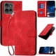 thumbnail image 1 of Funda Flip Premium Fibra de Carbono para Motorola Edge 50 con Soporte y Cierre Rojo, 1 of 6