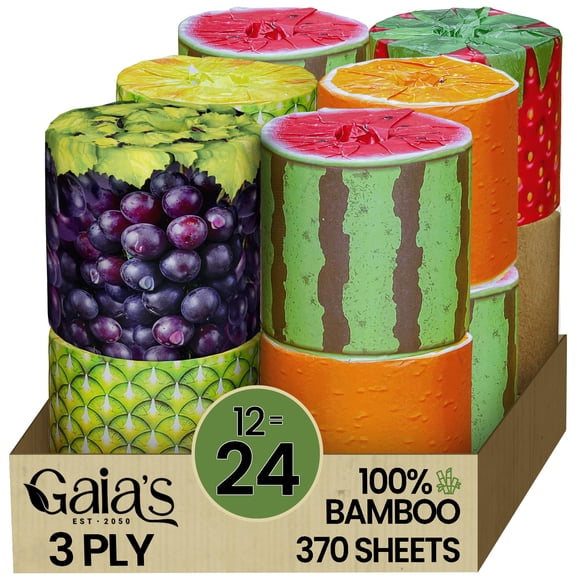 Papel Higiénico GAIA'S Gaias Premium Soft Fruit TP Organic Bamboo