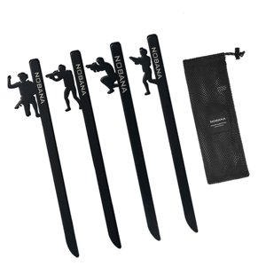 Ioensy - 4 Uds. Clavijas Para Tienda De Campaña, Estacas Para Clavos, Toldo De Nieve Para Tienda De Campaña, Accesorio Negro