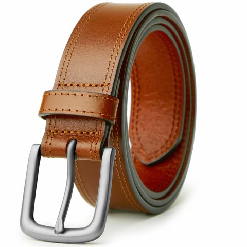 Cinturón Vatan Casual De Cuero Genuino Para Hombre B-Brown Talla 36