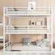 thumbnail image 1 of Queen over Queen over Queen Bunk Bed, Metal Triple Bunk Bed with Safety Guardrails, Heavy-duty Bunk Bed with Noise-reduced Design, White, 1 of 3