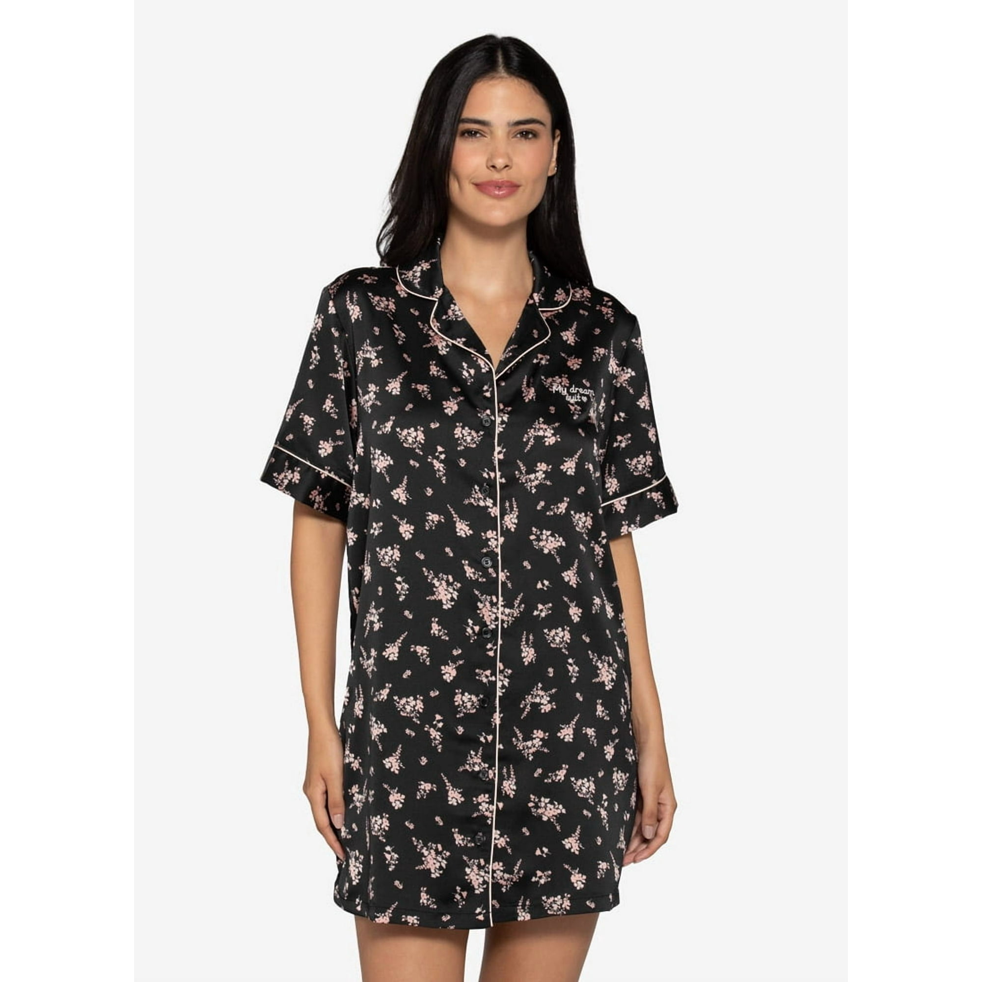 Lady Genny - Camisola Satín Mujer Con Diseños