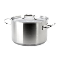 Cacerola Alta Con Tapa 44Lt Acero Inoxidable 45X28Cm Wolfen