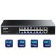 thumbnail image 1 of Conmutador Ethernet Gigabit PoE Aumox SG518P de 18 puertos y 250 W, 1 of 7