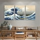 thumbnail image 1 of 3pcs Classic Poster Wall Art The Wave Of Kanagawa, Famous Painting Print Decorative Picture Living Room Home Office Decoration, NO Frame, 1 of 2
