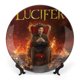 thumbnail image 1 of Lucifer Plato decorativo de porcelana fina (bone china), plato decorativo de cerámica para hogar, oficina, soporte de pared, platos decorativos para dormitorio - 6 pulgadas (15 cm), 1 of 6