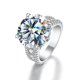 thumbnail image 1 of Anillos de Moissanita Color D de 10 Uds para Mujer, Corte Redondo, Anillos de Diamante VVS1, Anillos de Compromiso y Boda de Moissanita de 4 Puntas para Mujer, Regalos para Esposa con Certificado, 1 of 7