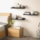 thumbnail image 5 of Estantes flotantes RYOFOBETTO para decoración de pared y baño negros (juego de 3), 5 of 6