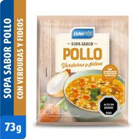 Sopa Sabor Pollo Con Verduras Y Fideos (5 Porciones) Sobre 73 G Lider