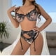 thumbnail image 5 of Set Lenceria Sensual de Encaje Floral con Ligas Talla Unica, 5 of 9