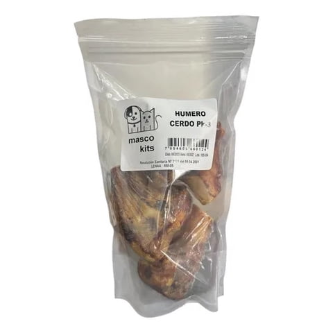 Mascokits - Snack Hueso Humero De Cerdo Para Perro Golosinas 3 Unidades
