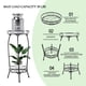 thumbnail image 3 of Soporte para plantas Kavlium para interiores y exteriores, 2 niveles, 69 cm, metal negro, 3 of 6