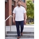 thumbnail image 2 of INSPIRE CHIC Camisa de Vestir para Hombre Grande y Alto de Manga Corta con Botones para Oficina y Negocios 3XL Blanco, 2 of 5
