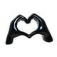 thumbnail image 2 of Estatua De Gesto De Mano, Artesanía, Escultura De Mano De Corazón Para Repisa, Escritorio, Dormitorio, Negro, 2 of 5