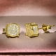 thumbnail image 3 of Elegant 4-Prong Zircon Stud Earrings 14K Gold Plated Fine Jewelry For Women Girls 1Pair, 3 of 5