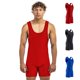 thumbnail image 1 of Matman Edge Singlete de lucha para hombres y niños, spandex, color sólido (rojo, XS), 1 of 7