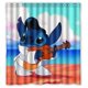 thumbnail image 1 of Cortina de ducha con diseño de Lilo y Stitch Ohana, con ganchos, tamaño 66 x 72 pulgadas, 1 of 3