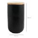 thumbnail image 2 of Contenedor cerámica hermético tapa madera talla L, negro, 2 of 3