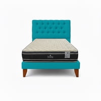 Vitelio - Cama Plaza Y Media + Colchon 1.5 Plazas Turquesa