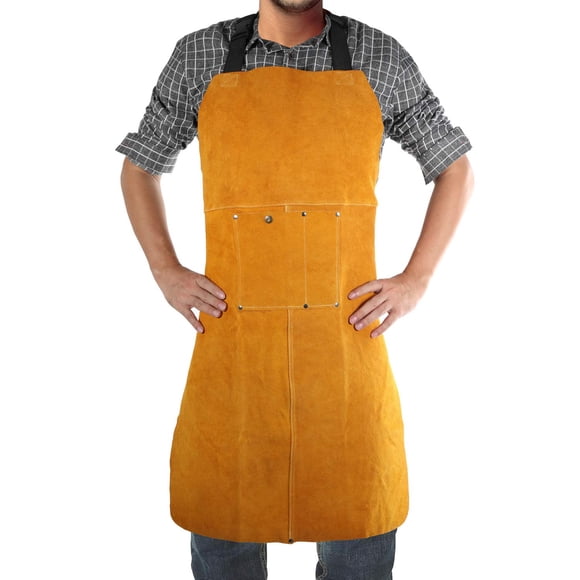 Delantal de soldadura de cuero Benozit resistente a las llamas 58x89 cm