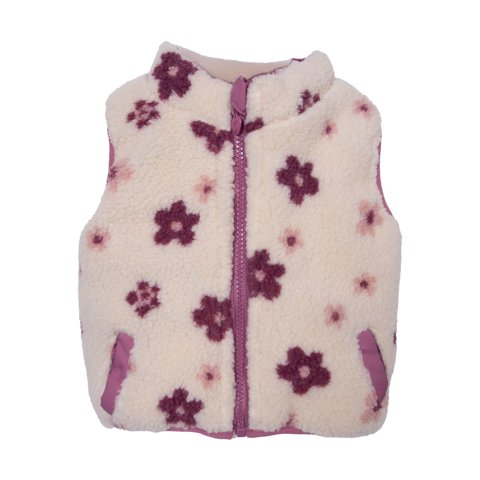 Pillin - Parka Bebé Niña Sin Mangas Reversible Arena