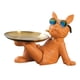 thumbnail image 1 of Escultura De Bulldog Francés, Mayordomo De Perro De Resina Con Estatua De Bandeja, Decoración Moderna Para El Hogar, 1 of 5