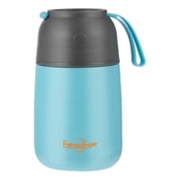 Genérico - Termo Comida Acero Inoxidable 650Ml Azul Rosa Cuchara Incluida