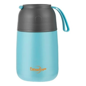 Genérico - Termo Comida Acero Inoxidable 650Ml Azul Rosa Cuchara Incluida