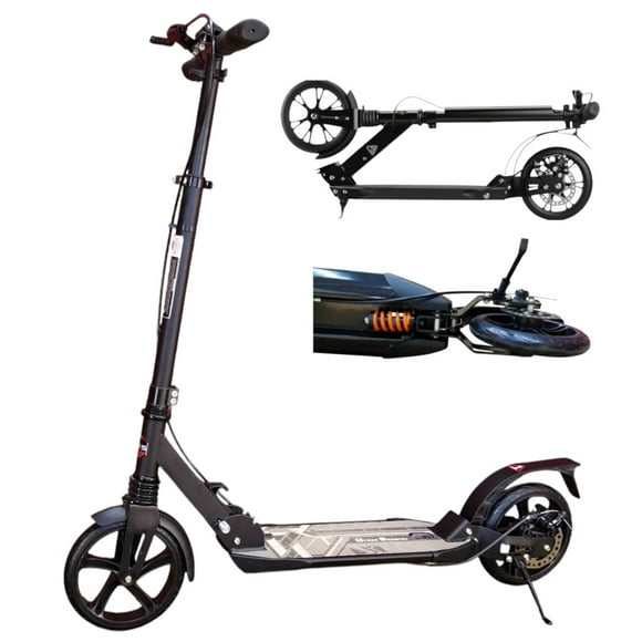 Scooter Monopatín Niños Adultos Con Freno Disco Negro