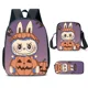 thumbnail image 1 of 3D New Cartoon Labubu Primary and Secondary School Bags Children's Backpack Backpack Three-piece Set of School Gifts, 1 of 3