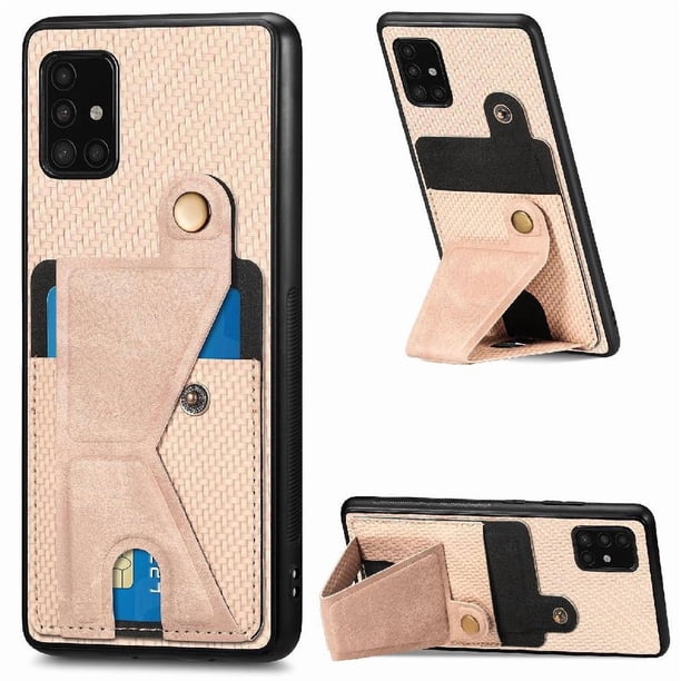 Funda Resistente para Samsung Galaxy A51 5G con Tarjetero y Soporte, Diseño Magnético Blanco