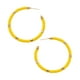 thumbnail image 4 of Pendientes De Aro En Forma De C Redondos De Cerámica Blanda Bohemios Para Ni?as Y Adolescentes Amarillo, 4 of 5