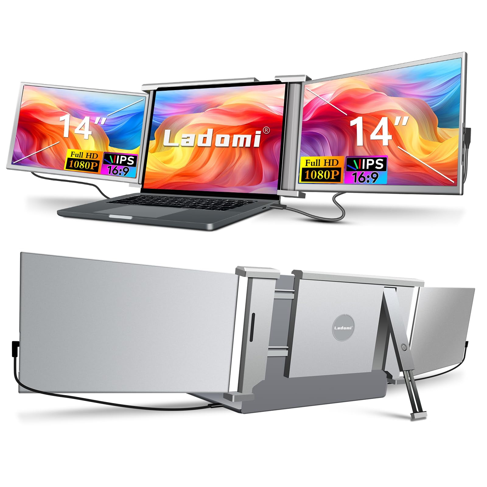 Extensor De Pantalla Para Portátil Ladomi S1 14" Fhd 1080p Ips