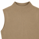 thumbnail image 3 of Polera Rib Mujer Tejida Sin Mangas Cuello Alto Acanalada beige Talla Única, 3 of 3