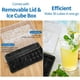 thumbnail image 4 of Bandeja para cubitos de hielo con tapa y recipiente | Bandeja de silicona para 44 cubitos de hielo | Moldes flexibles y seguros para cubitos de hielo. Incluye recipiente para hielo, cuchara y tapa., 4 of 7