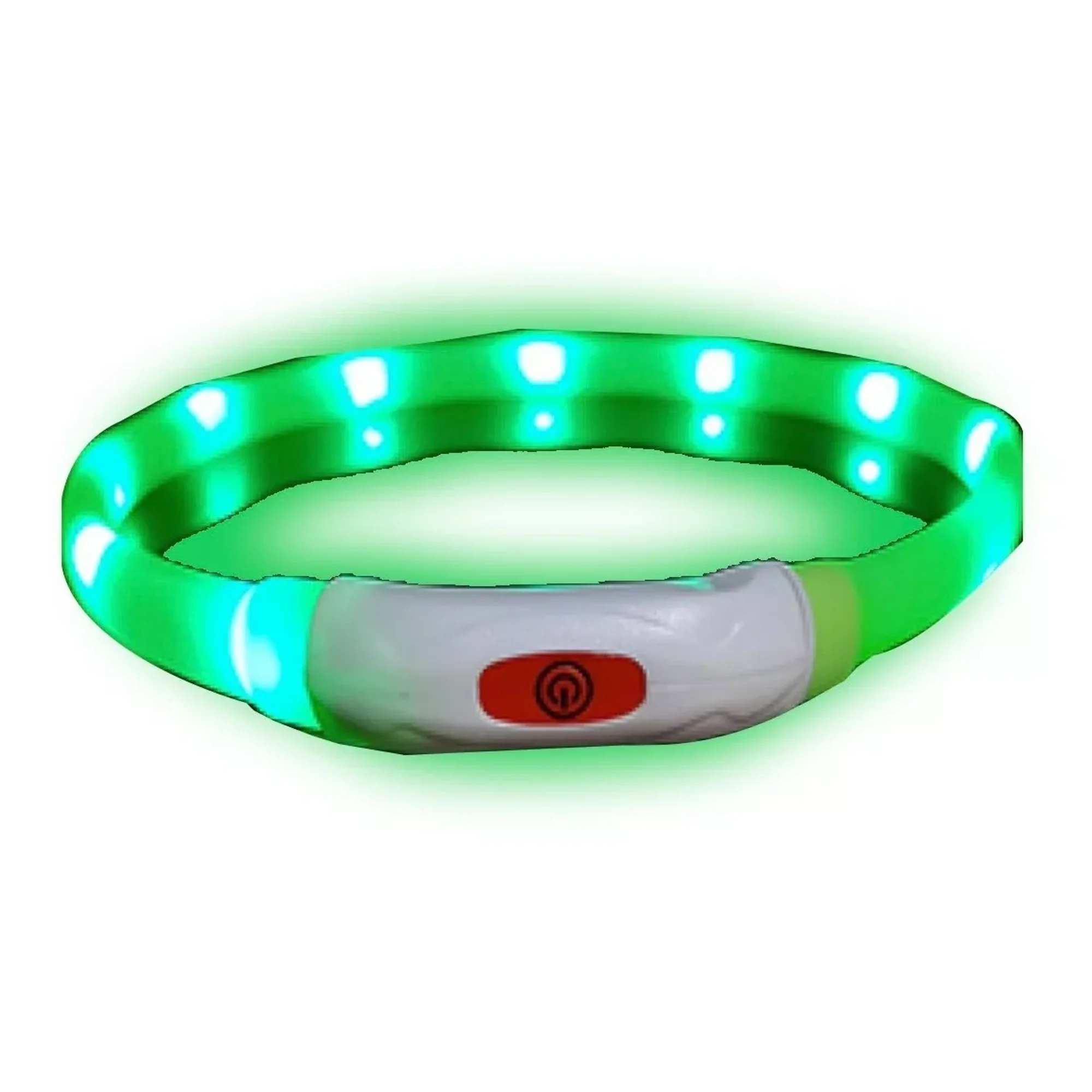 Center Web - Collar Led Para Perro Recargable 50 Cms Verde
